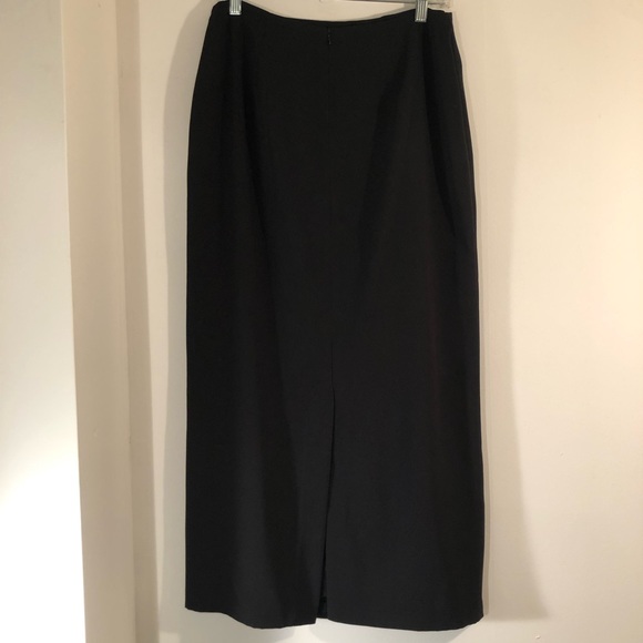 AGB Maxi Skirt Womens 12 Black Lined - Picture 2 of 6